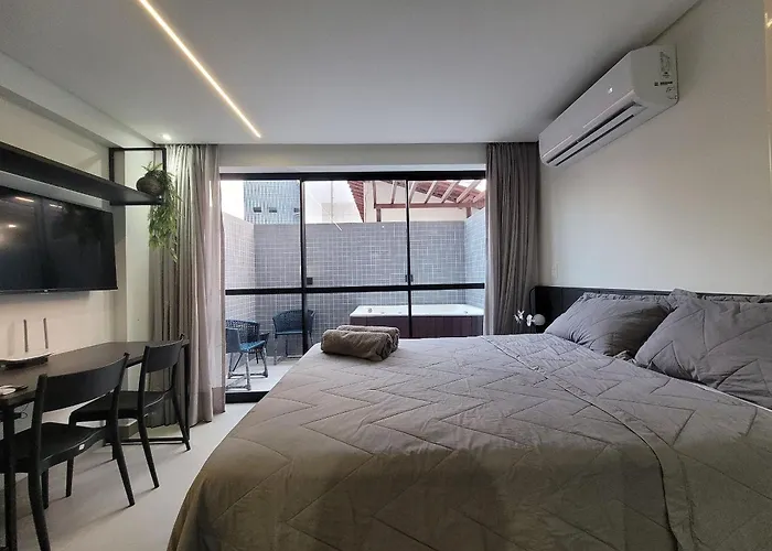 Flat Com Jacuzzi Area Externa A 50M Praia Do Bessa